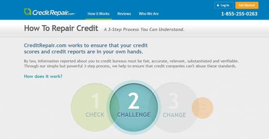 Screenshot van CreditRepair.com's 